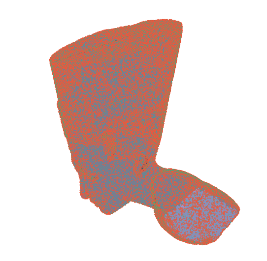 3D mesh of the bust of Nefertiti